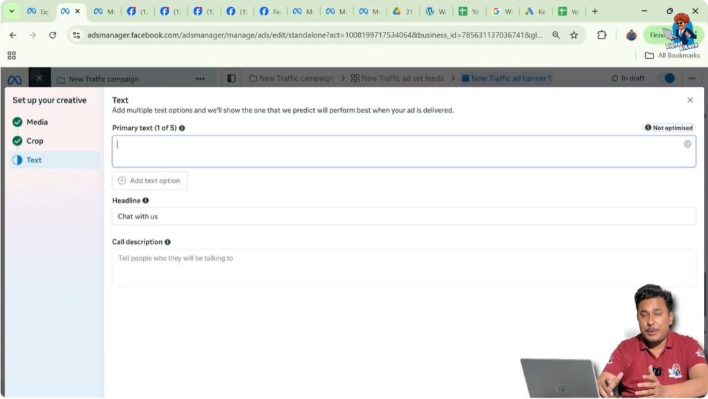 Adding Primary Text and Caption