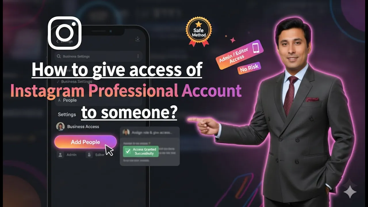 In this article we are going to discuss about How to give Access of Instagram Professional Account to someone