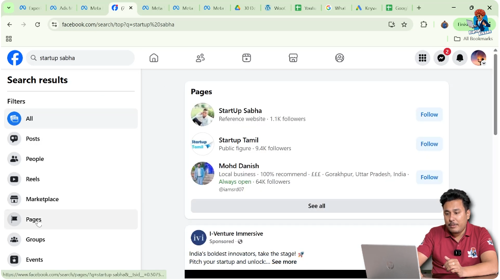 Opening Facebook Page to review admin invitation manually
