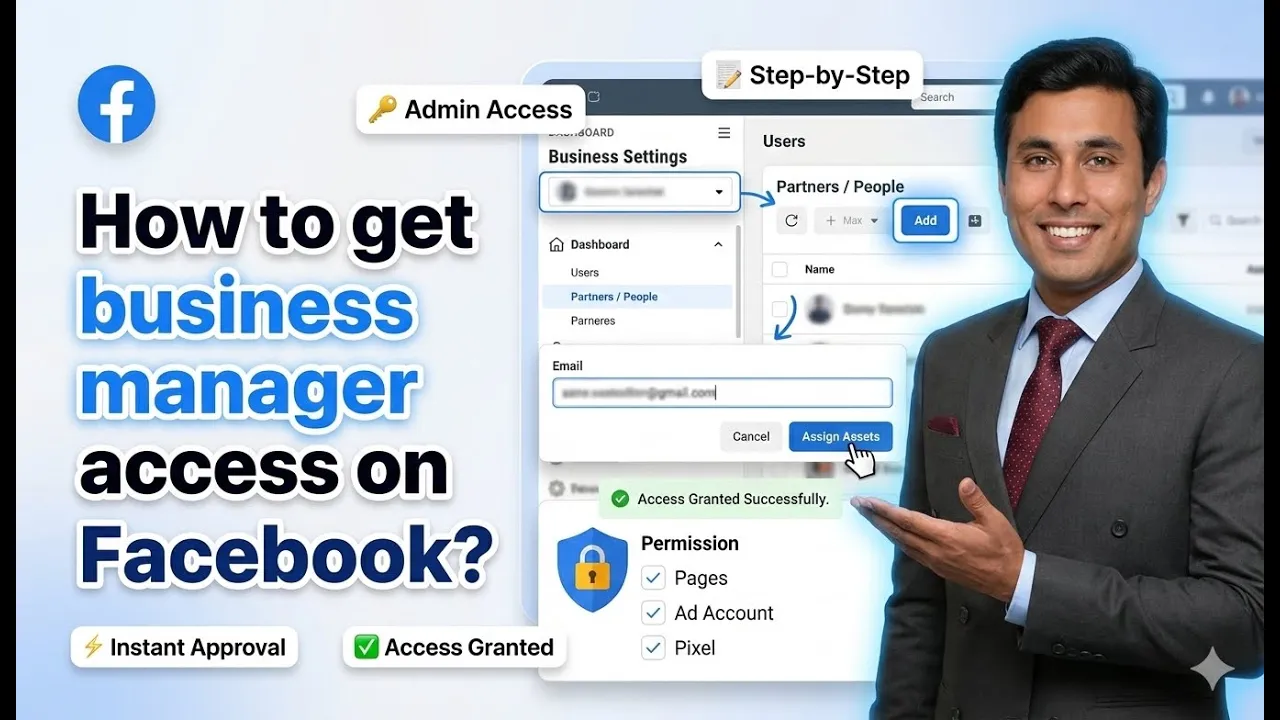 In this article we are ging t discuss about ⁠How to get Business Manager access on Facebook