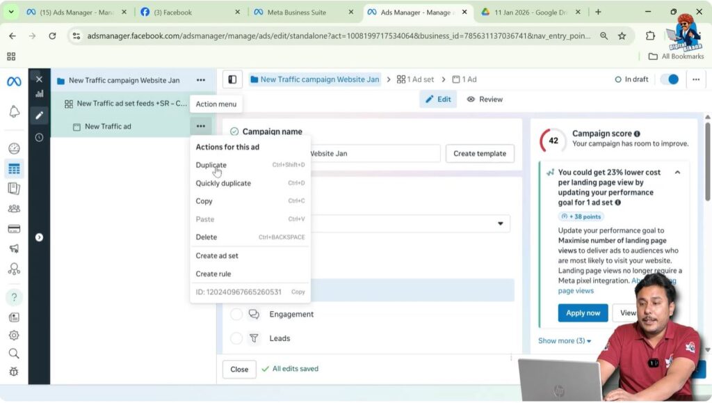 Create Multiple Ad Creatives in Single Ad Set