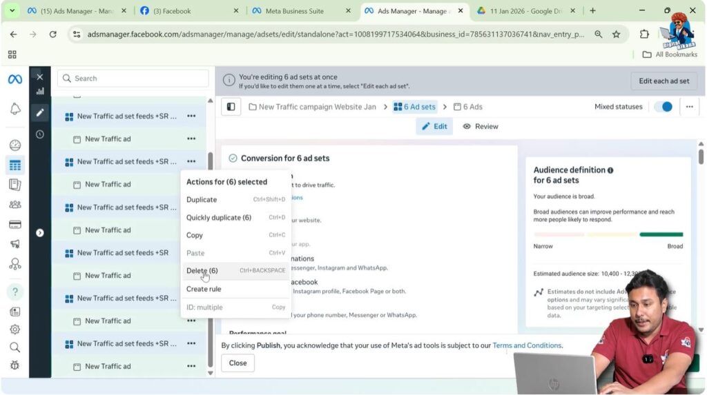 Delete Unnecessary Ad Sets