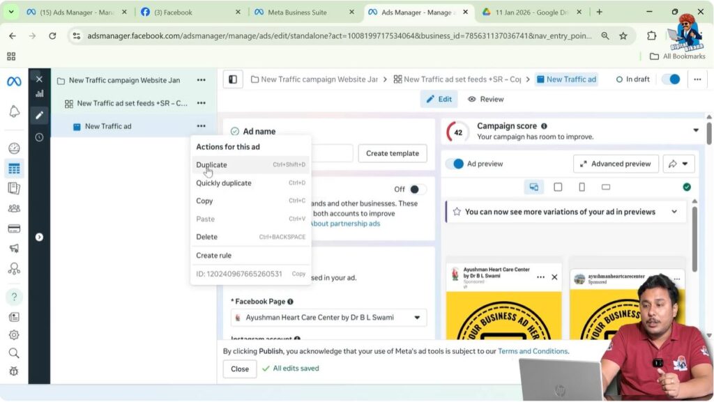 Duplicate the Existing Ad Creative