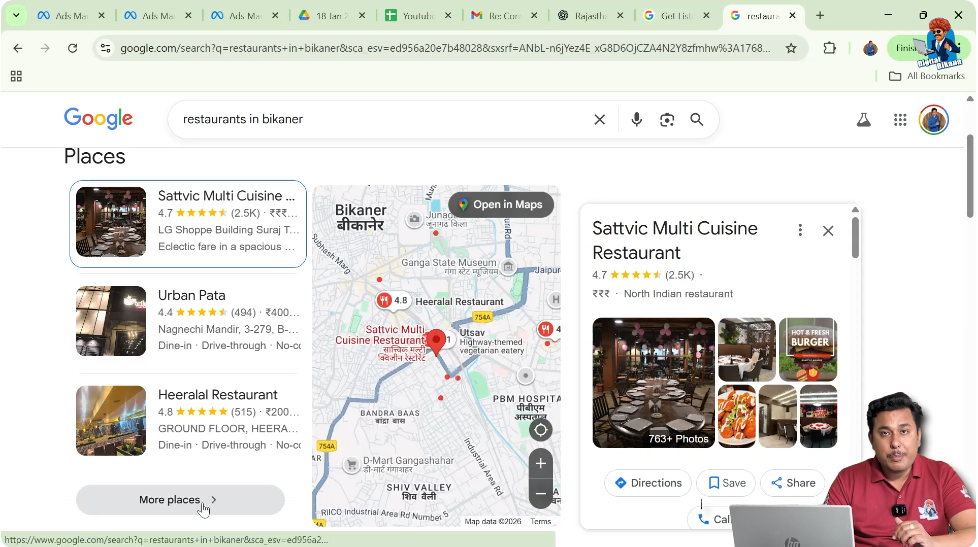 More places option expanding Google Local Pack business listings