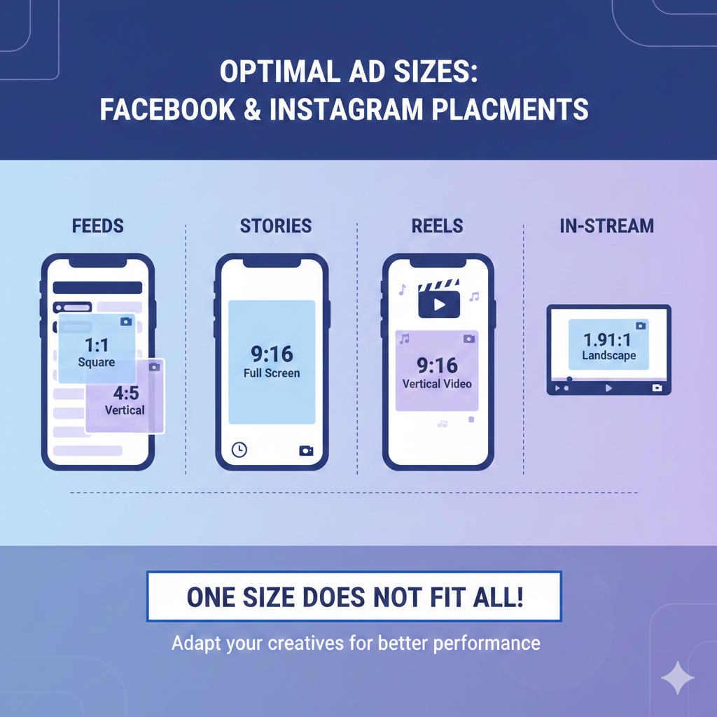 What is the best size for Facebook ads explained for different placements
