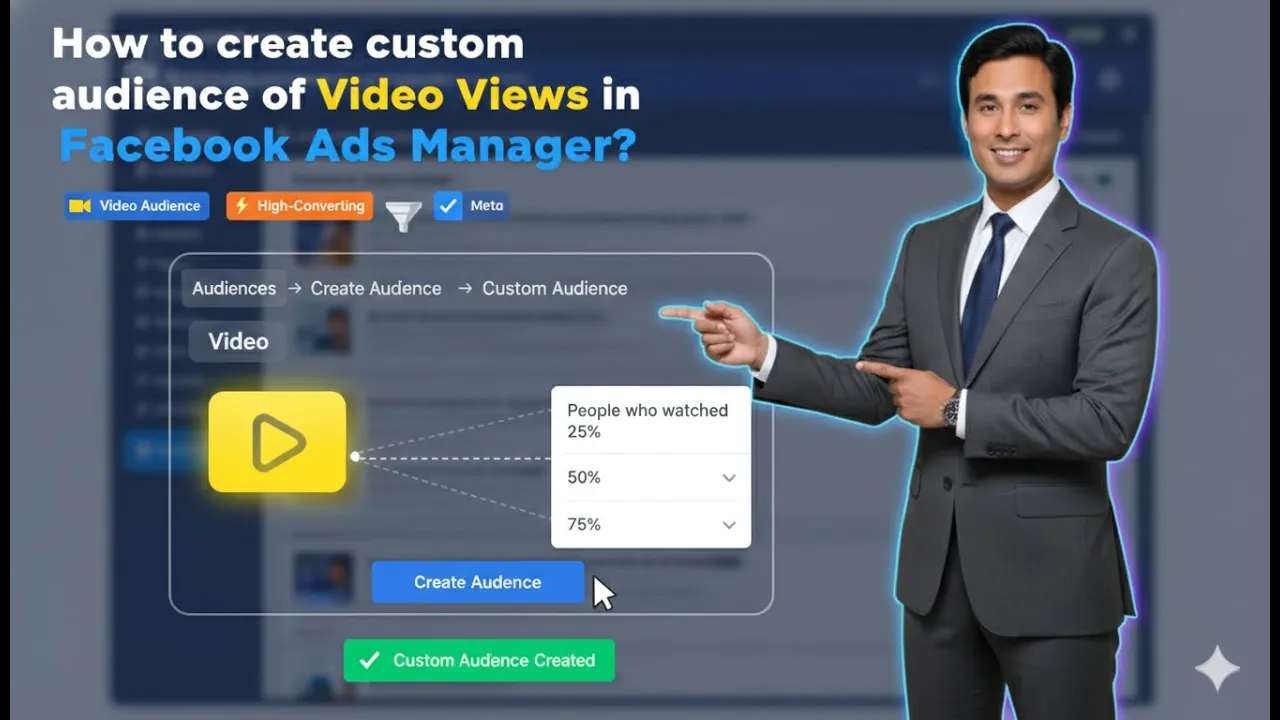 In this article we are going to discuss about How to create custom audience of Video Views in Facebook Ads Manager