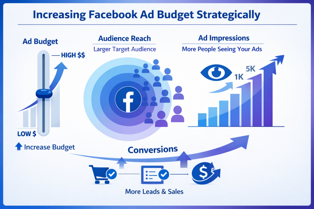 Increasing Facebook ads budget to speed up learning phase