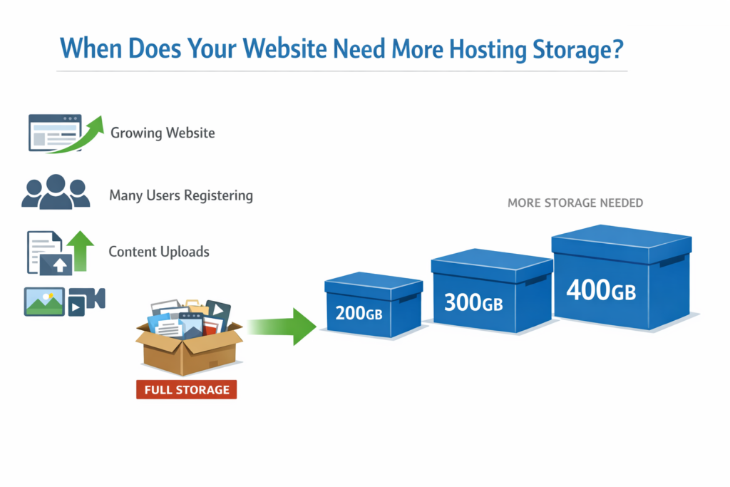 Growing website requiring higher storage for images videos and files