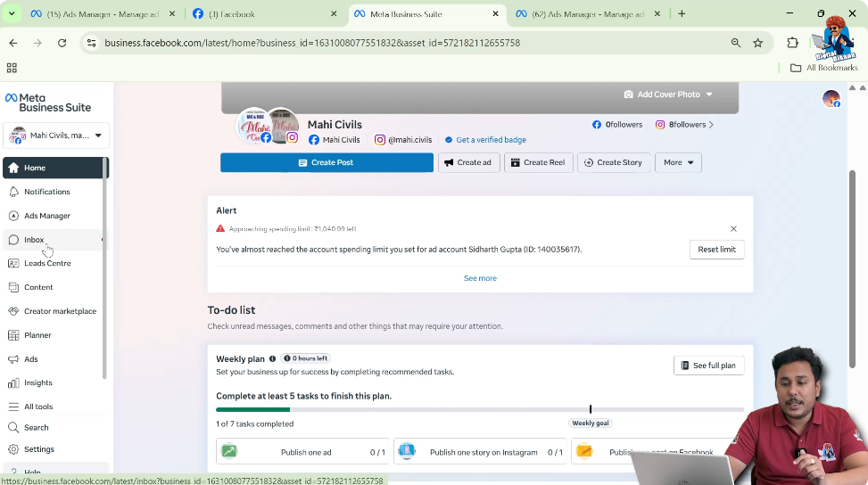 Managing Facebook and Instagram messages and notifications in Meta Business Suite