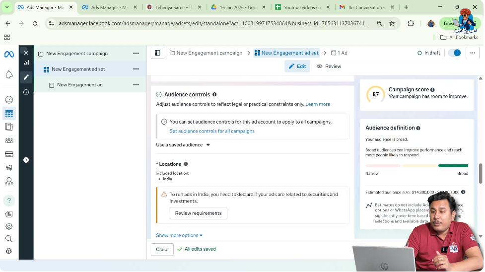 Navigate to Audience Settings