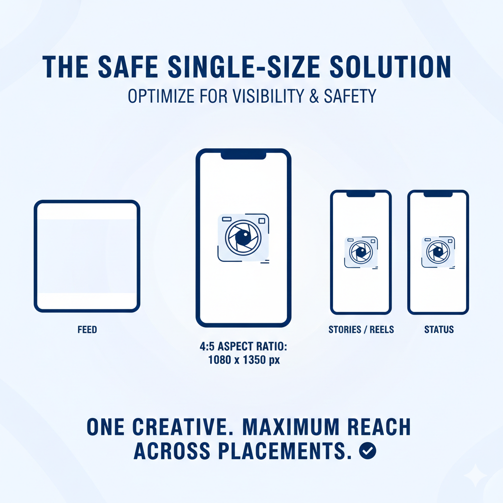 One size solution for Facebook and Instagram ads using 4 by 5 format