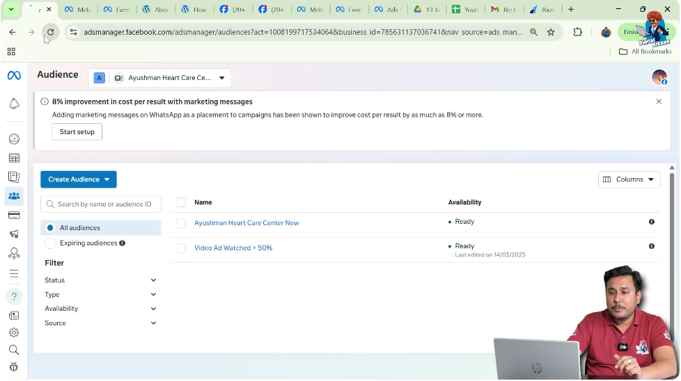 Refresh Ads Manager to check Facebook Pixel red signal turning green