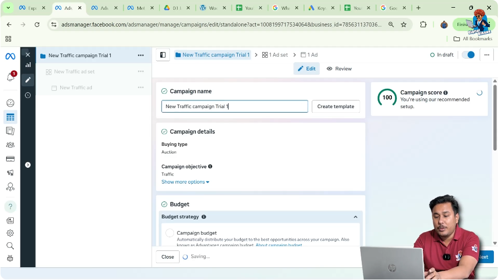 Renaming campaign for internal reference in Meta Ads Manager