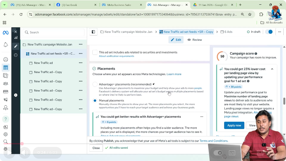 Scroll Down to the Placement Section