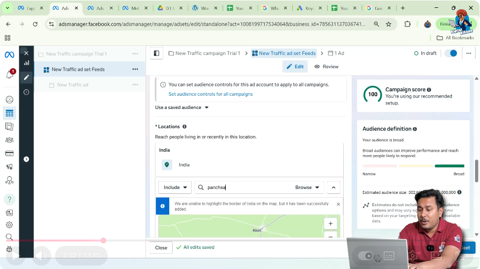 Choosing location radius targeting for call ads in Meta Ads Manager