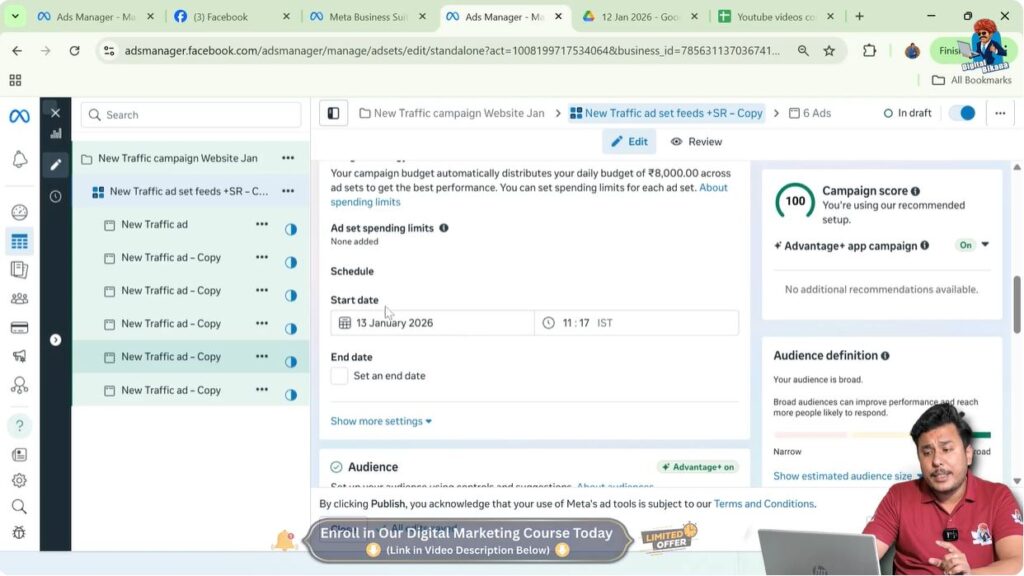 Select the Start Date