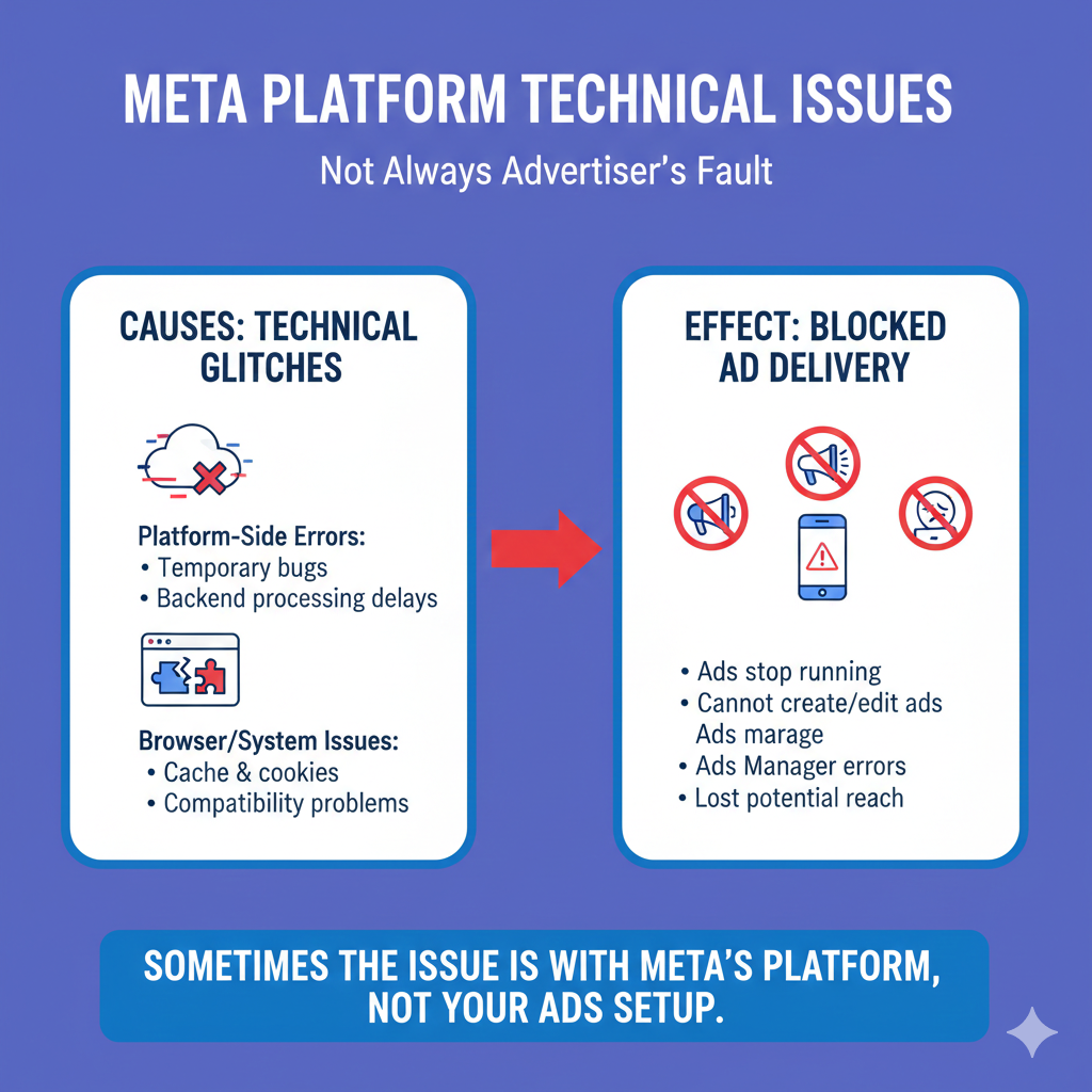 Facebook technical glitch causing ad not serving to custom audience