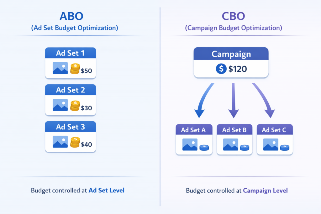 Understanding ABO and CBO meaning in Facebook ads budget optimization