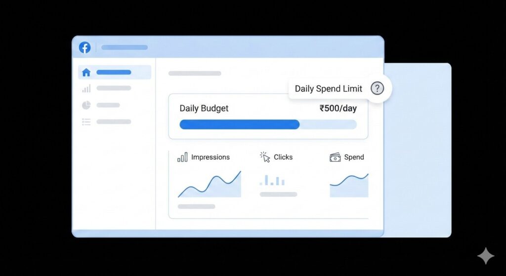 Understanding why daily spend limit is reached in Facebook Ads Manager