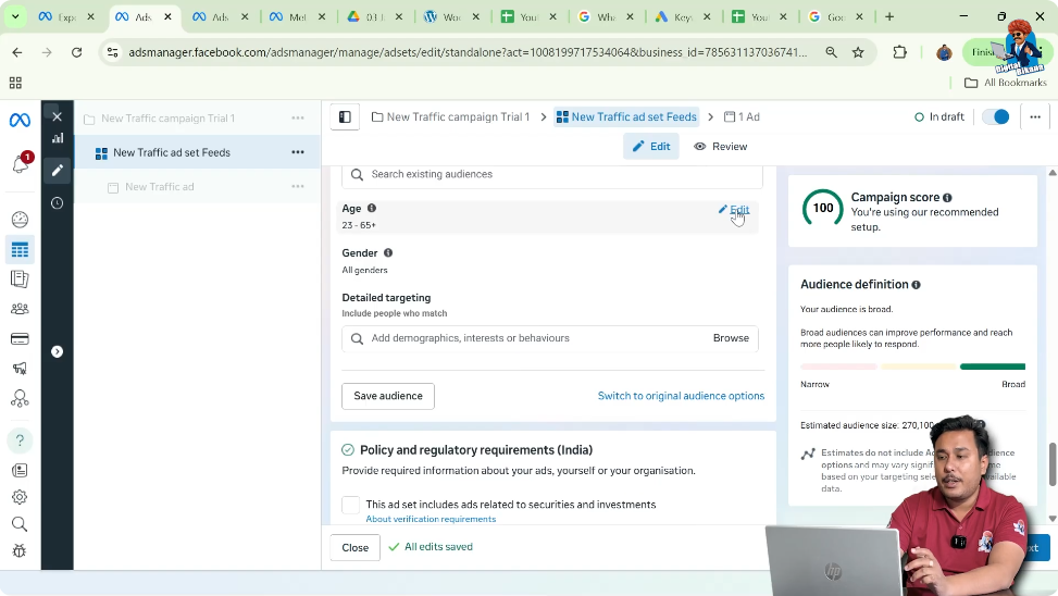 Adding audience suggestions for call ads in Meta Ads Manager