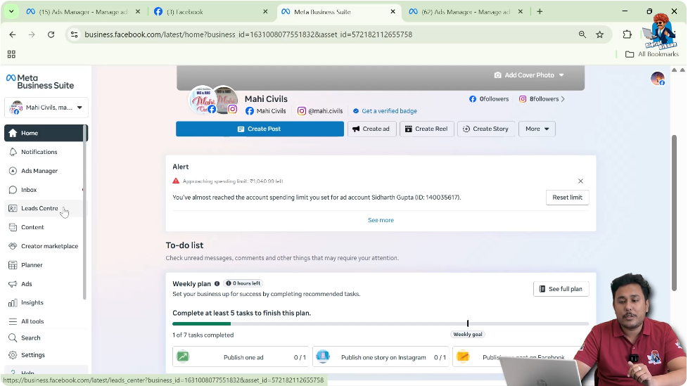 Viewing Leads in Meta Business Suite