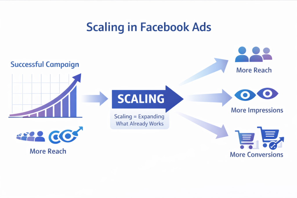 Meaning of scaling in Facebook ads for increasing results and ROI