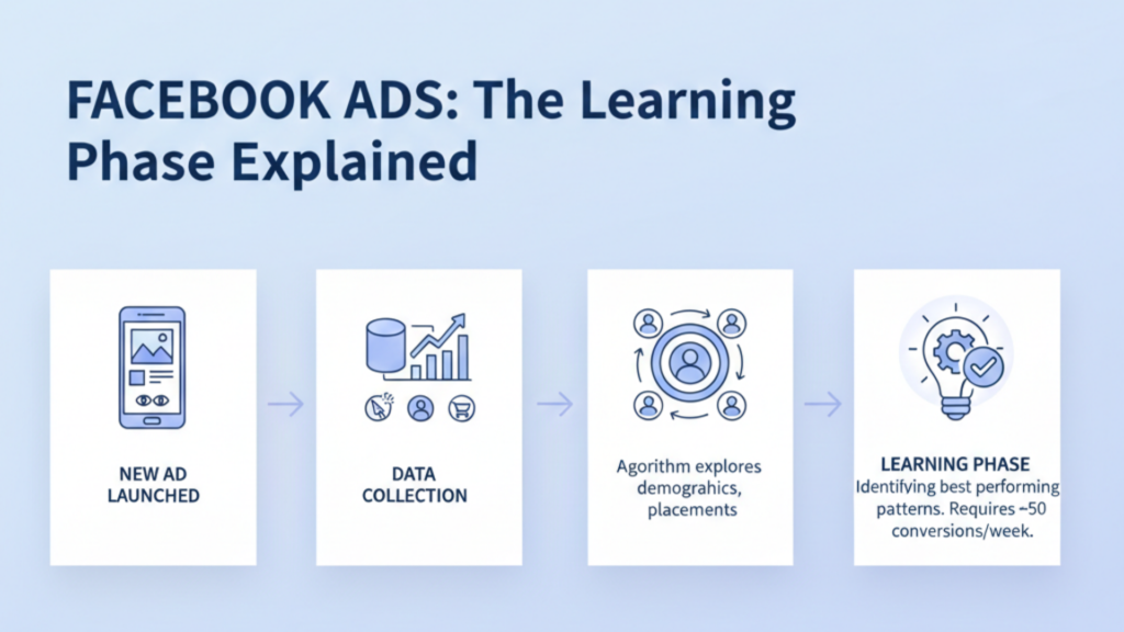 Meaning of ad learning phase in Facebook Ads campaign