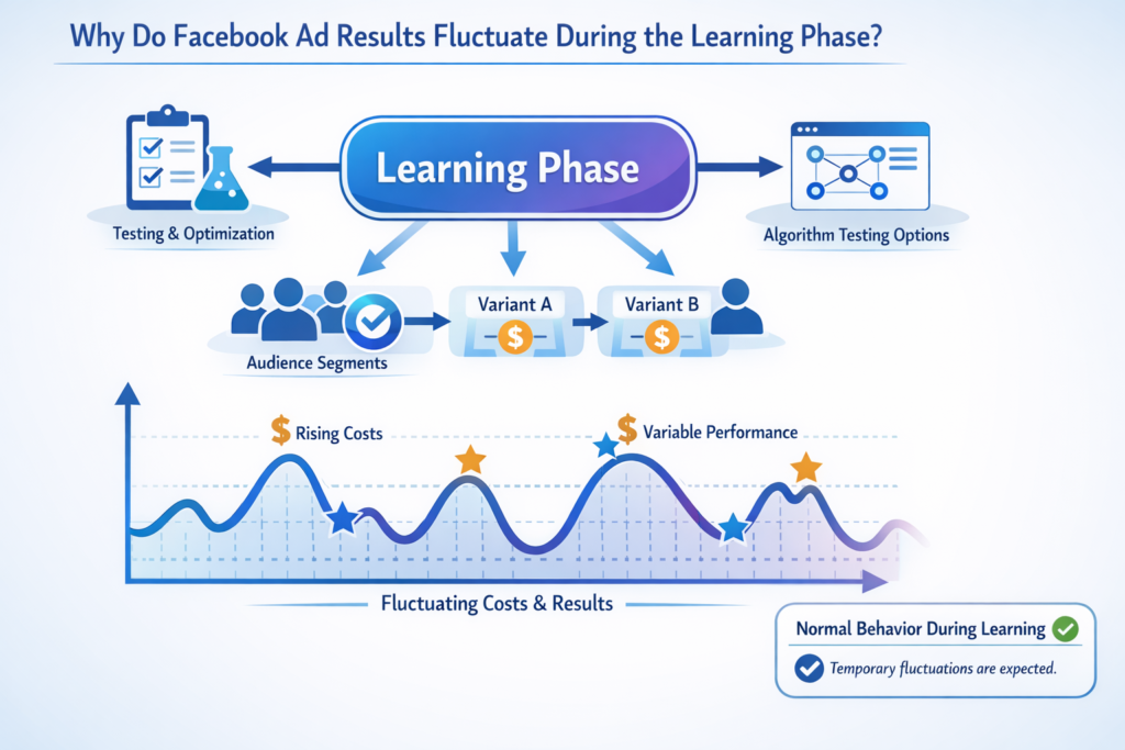 Unstable performance during Facebook ads learning phase explained