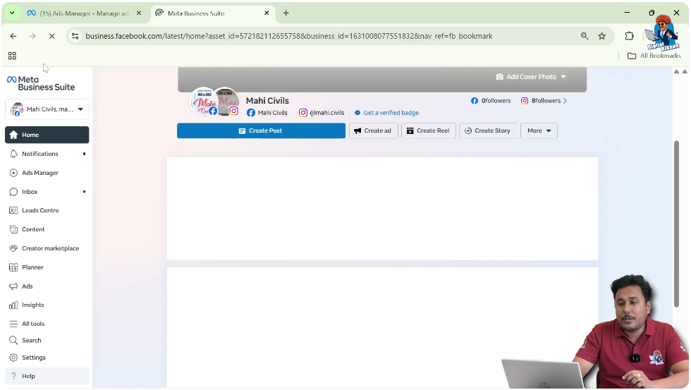 opening meta business suite