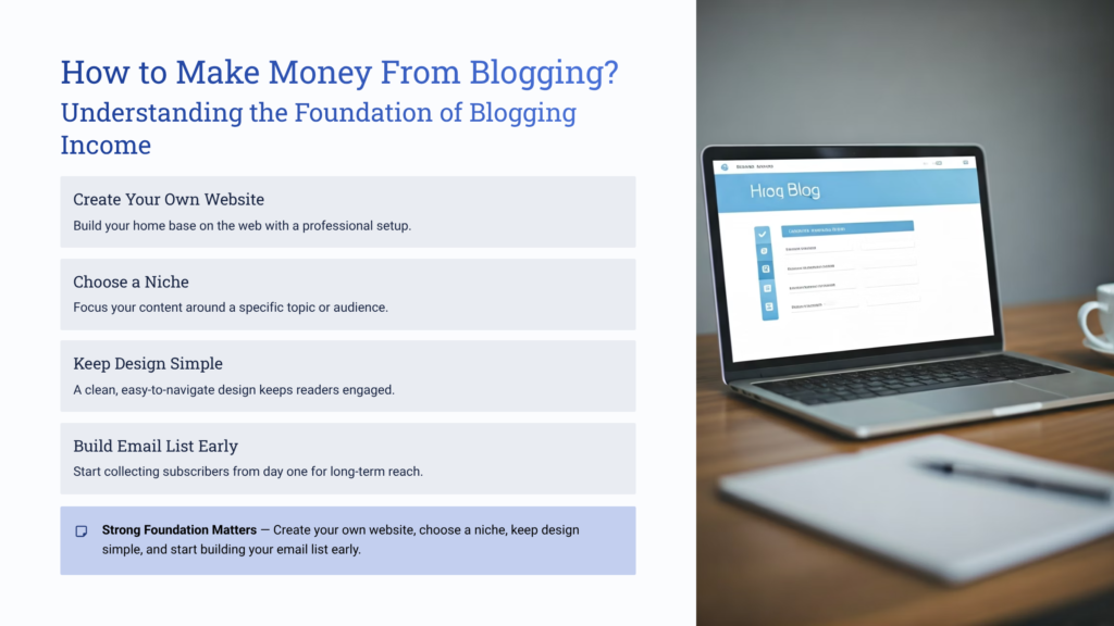 Understanding the Foundation of Blogging Income