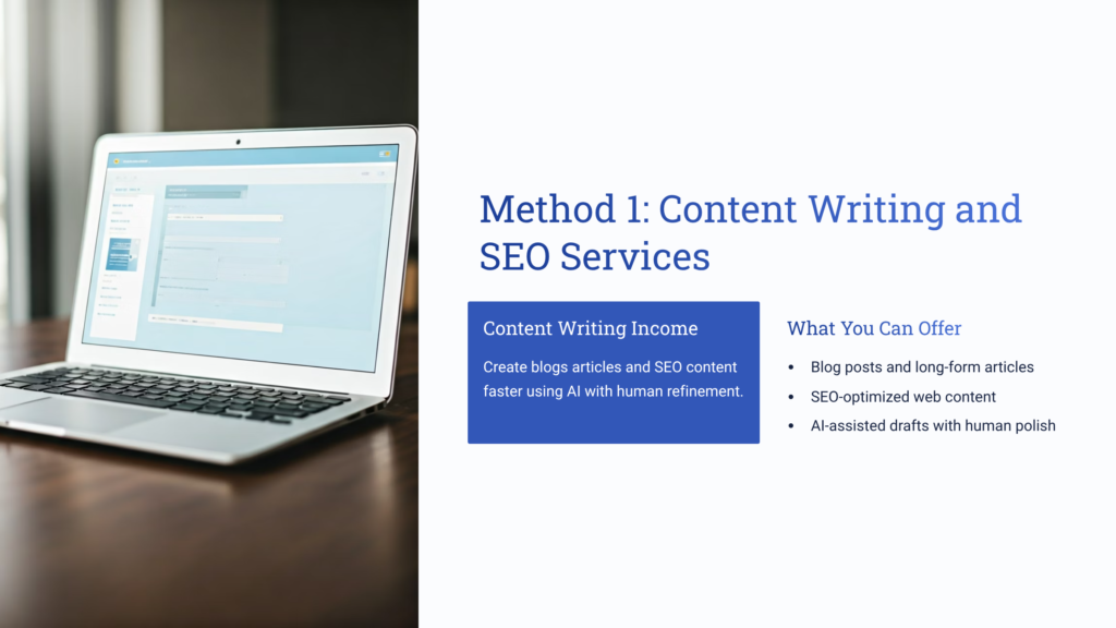 Method 1: Content Writing and SEO Services
