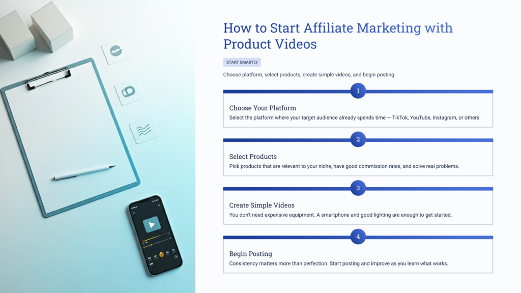 How to Start Affiliate Marketing with Product Videos