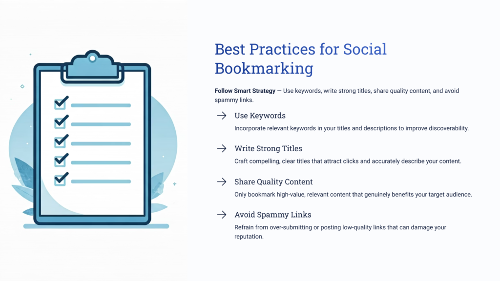 Best Practices for Social Bookmarking