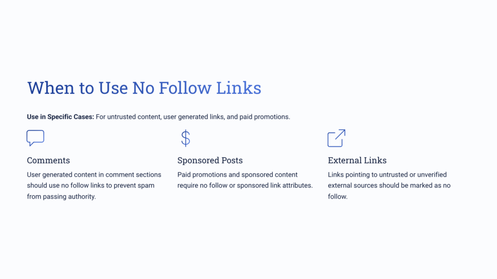 When to Use No Follow Links