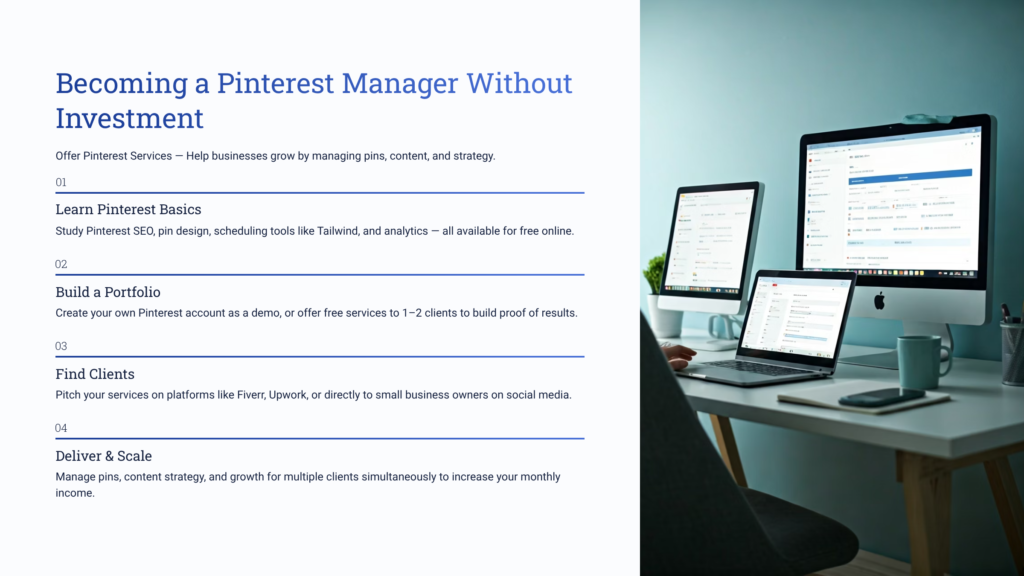 Becoming a Pinterest Manager Without Investment