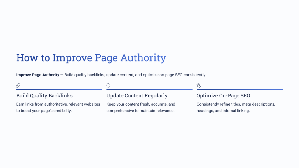 How to Improve Page Authority