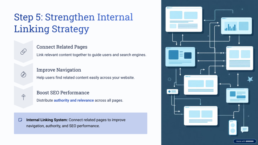 advanced internal linking SEO strategy to boost page authority