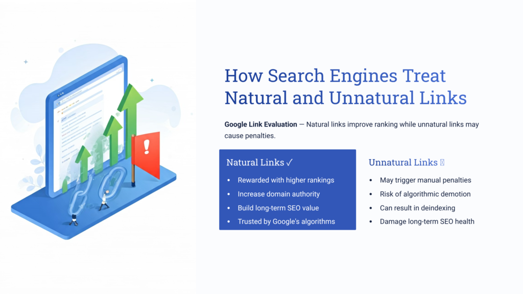 How Search Engines Treat Natural and Unnatural Links