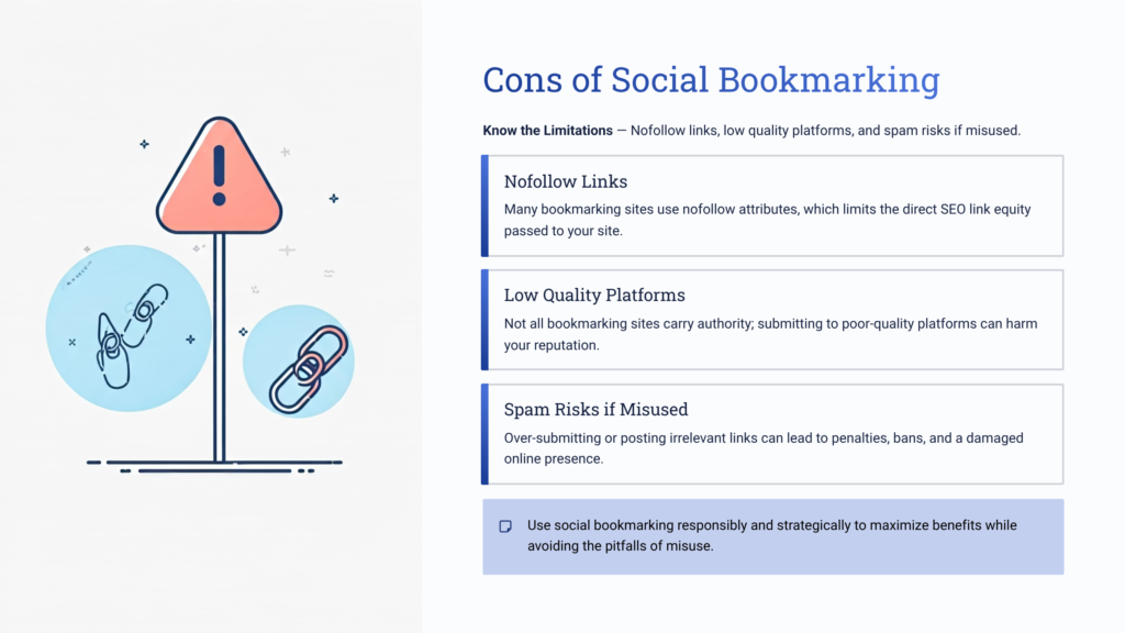 Cons of Social Bookmarking