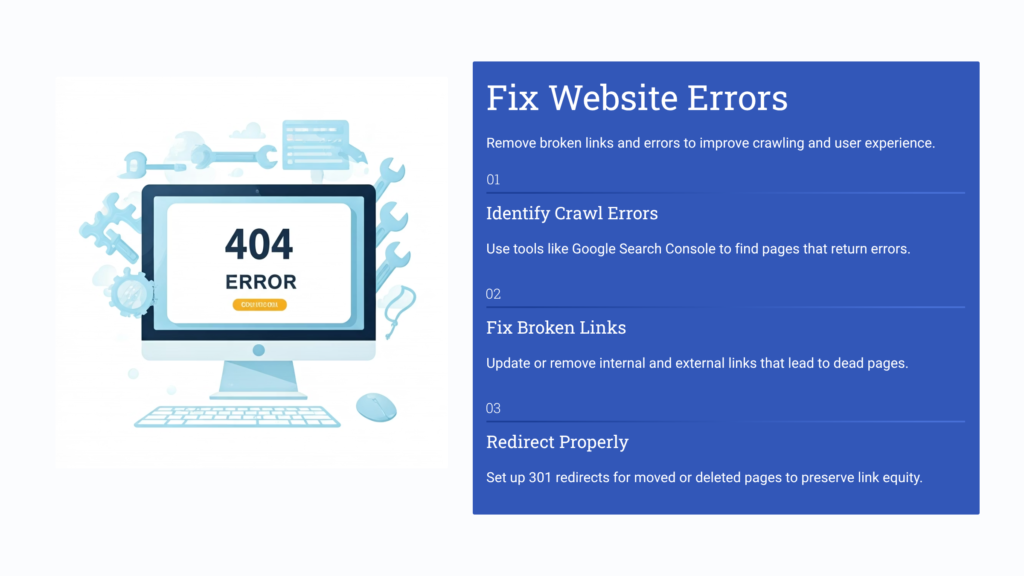 Fixing Crawl Errors and Broken Links