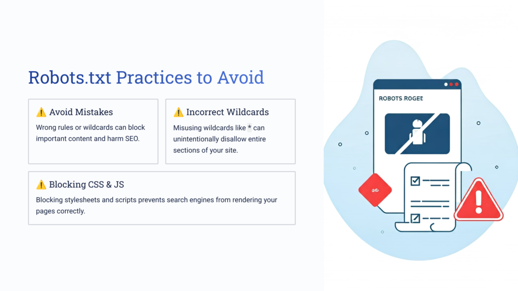 Robots.txt Practices to Avoid