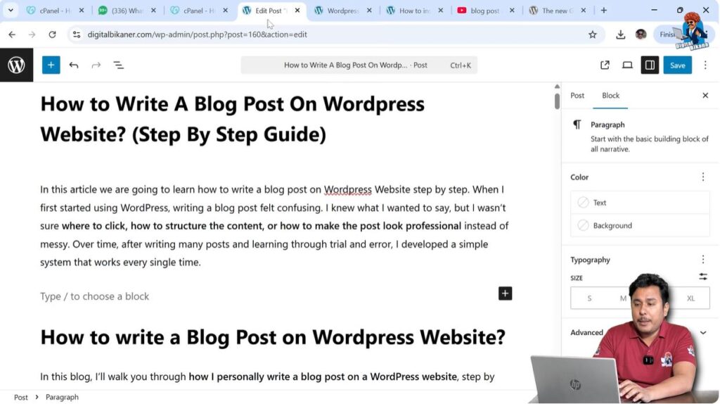 Pasting YouTube video URL into WordPress post editor