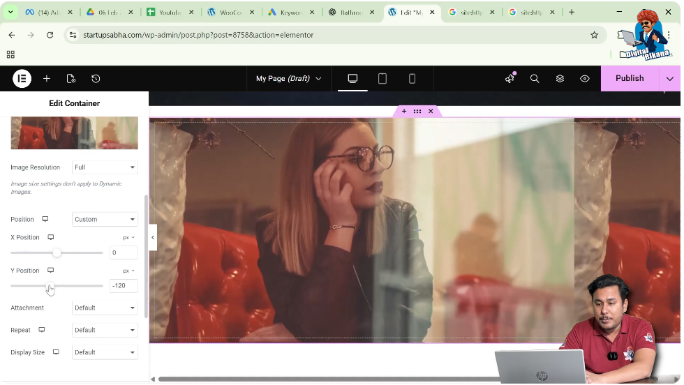 Adjust the Y Position