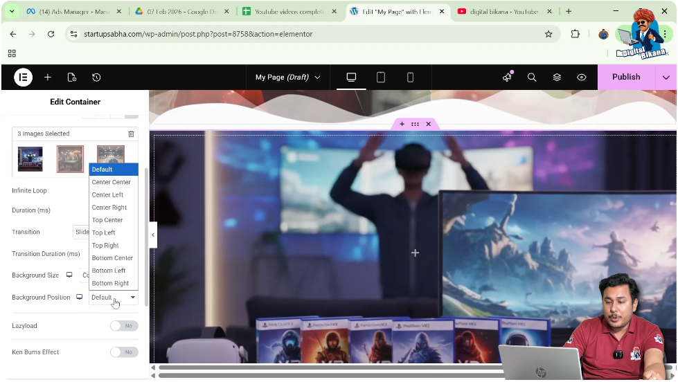 Adjusting Background Position