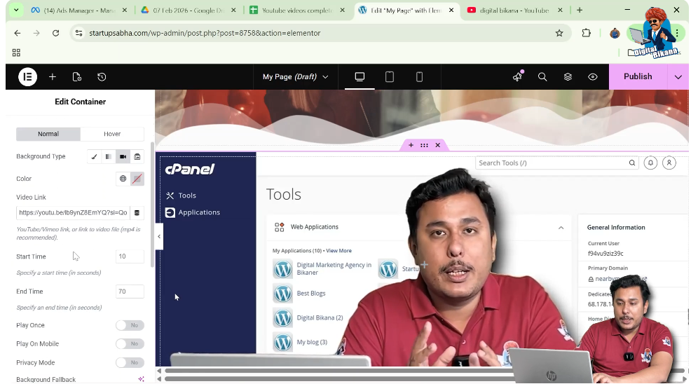 Adjusting Video Start Time