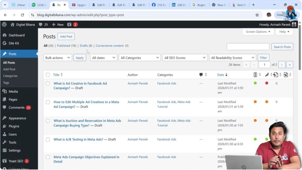 WordPress blog article page showing detailed informational post
