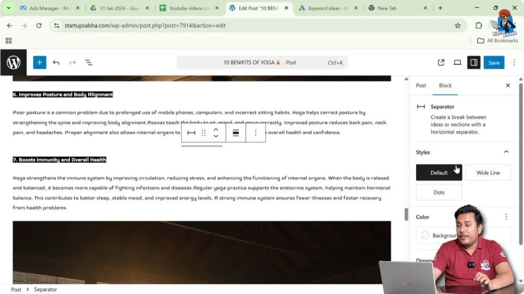 Changing Separator Style