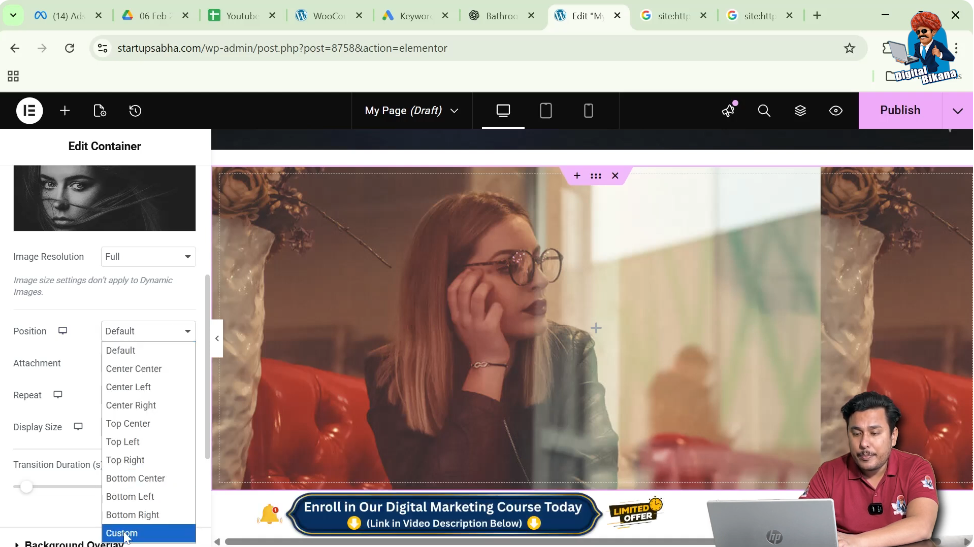 Choose Custom Position