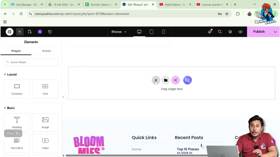 Click on the Plus Icon