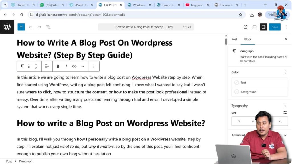 Creating new block in WordPress editor to insert YouTube video